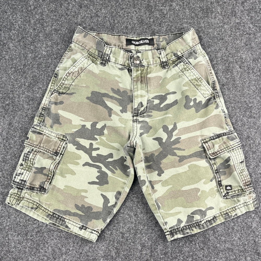Quiksilver Boys Camo Cargo Shorts Green Size 24 40AS5045-99